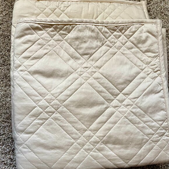 Anne Marie Quilted Euro Shams Pair NWOT by Ralph Lauren